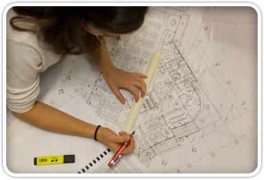 access consultant auditing architectural drawing