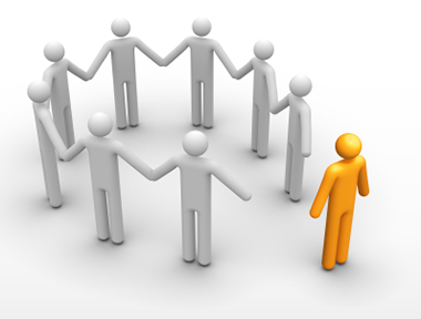 group of people holding hands inviting other person