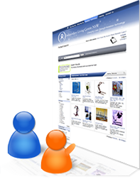 two people pointing at a screenshot of the @magic search results page