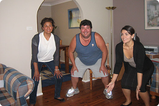 course participants practising correct lifting technique