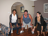 course participants practicing correct 
lifting techniques