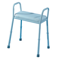 Auscare Aluminium Extra Shower Stool with Padded Seat