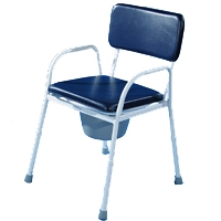 Auscare Steel Bedside Commode Chair