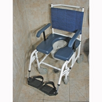 AusCare Aluminium Attendant Propelled Commode