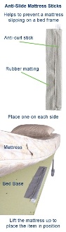 AntiSlide Mattress Sticks