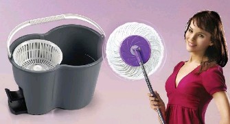 White Magic Microfibre Spin Mop