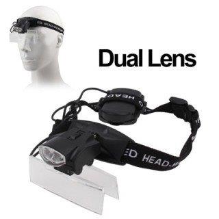 Soft Headband Illuminated Magnifier with Multiple Lenses