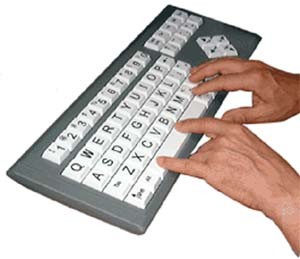 Black on white keys
