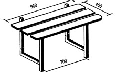 AC964M  960x400mm