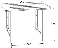 Hand Rail Industries Folding Shower Seats